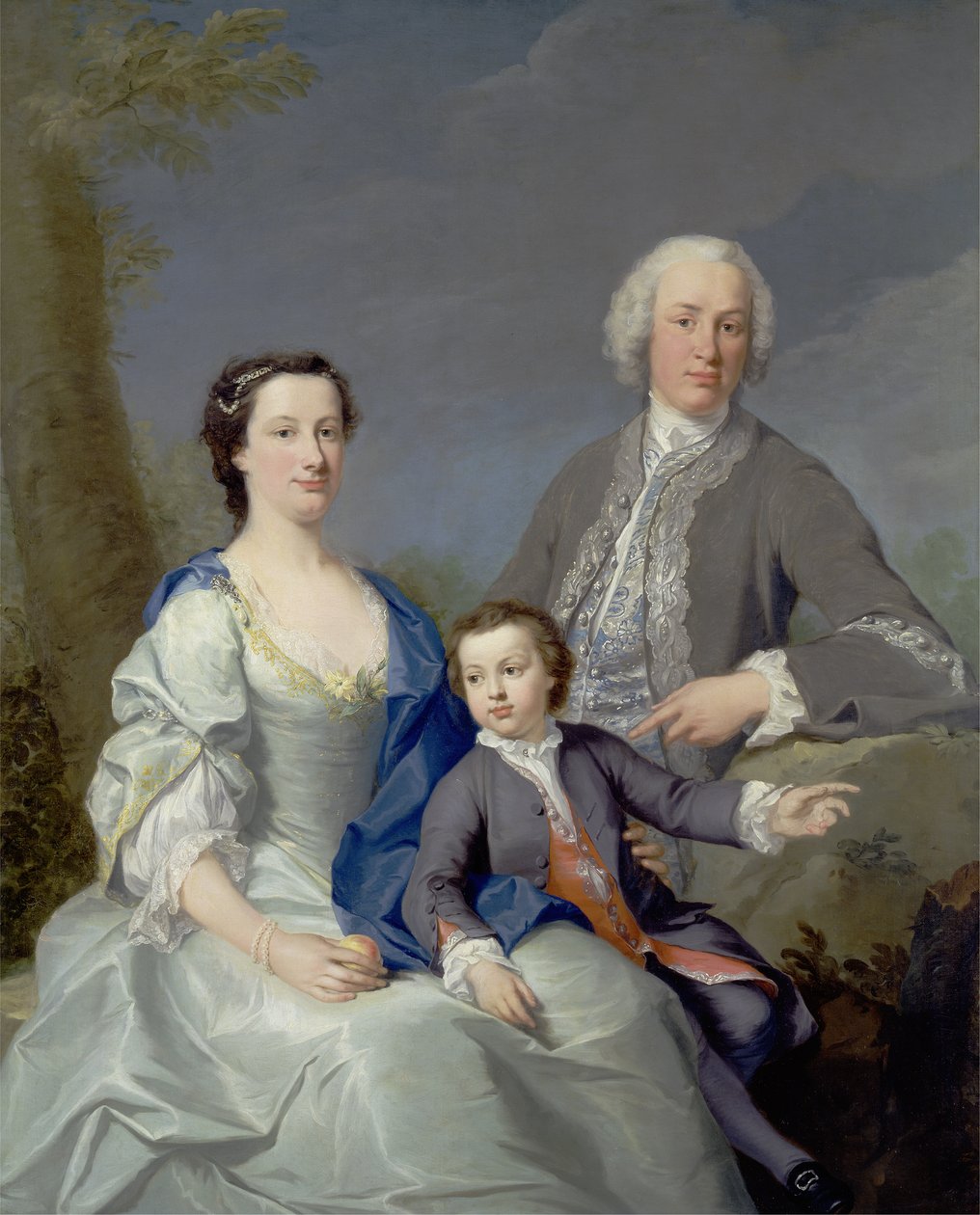 Sir Robert en Lady Smyth met hun zoon, Hervey door Andrea Soldi