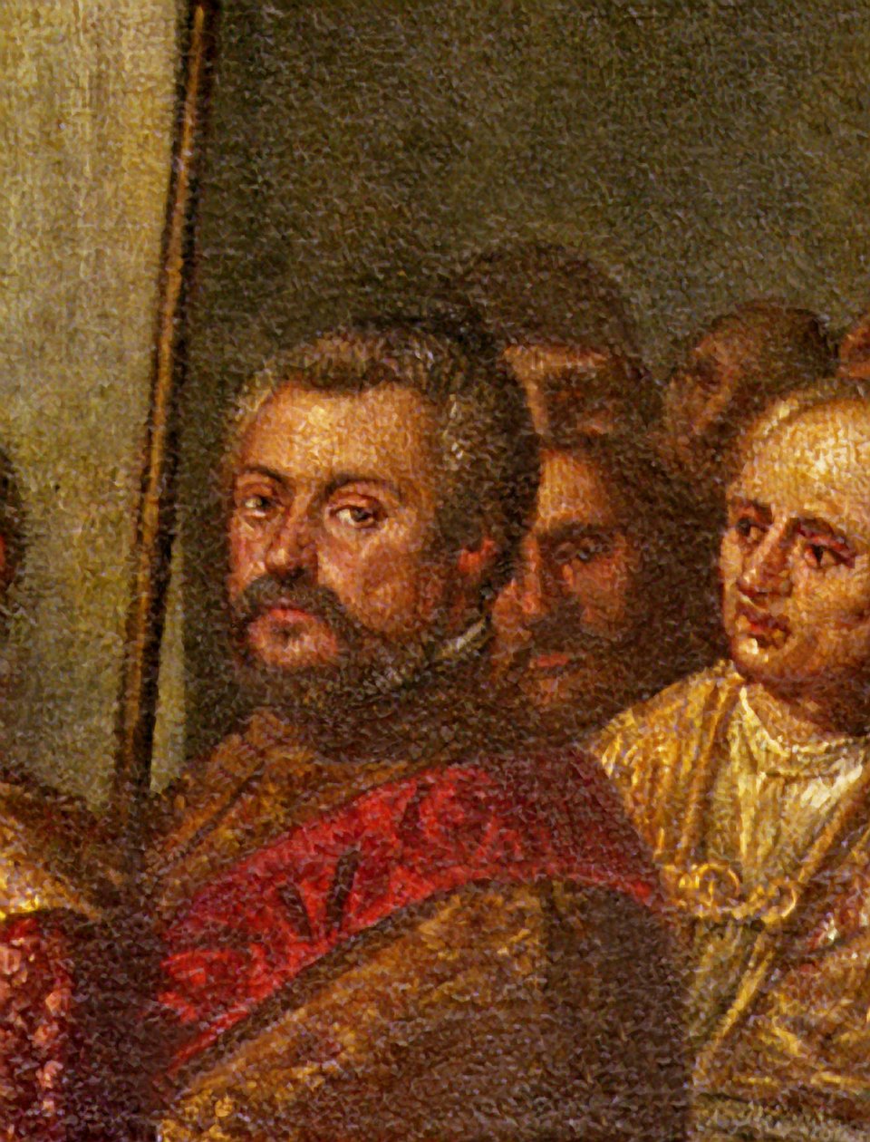 Een Venetiaanse senator, detail door Andrea Vicentino