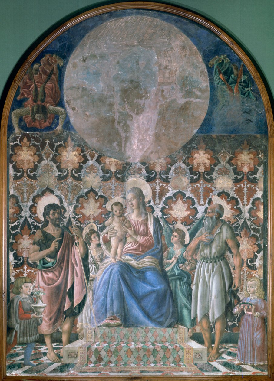 Madonna en Kind met Engelen door Andrea del Castagno
