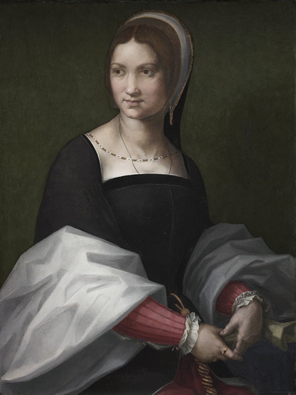 Portret van een vrouw door Andrea del Sarto