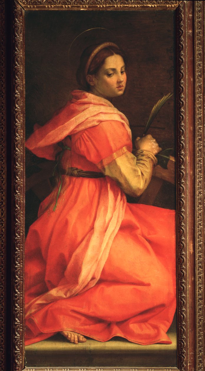 Sint-Catharina van Alexandrië, Altaarstuk van St. Agnes door Andrea del Sarto