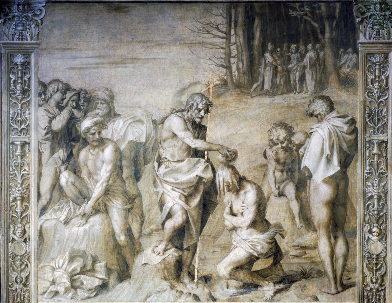 Sint-Jan doopt menigten door Andrea del Sarto
