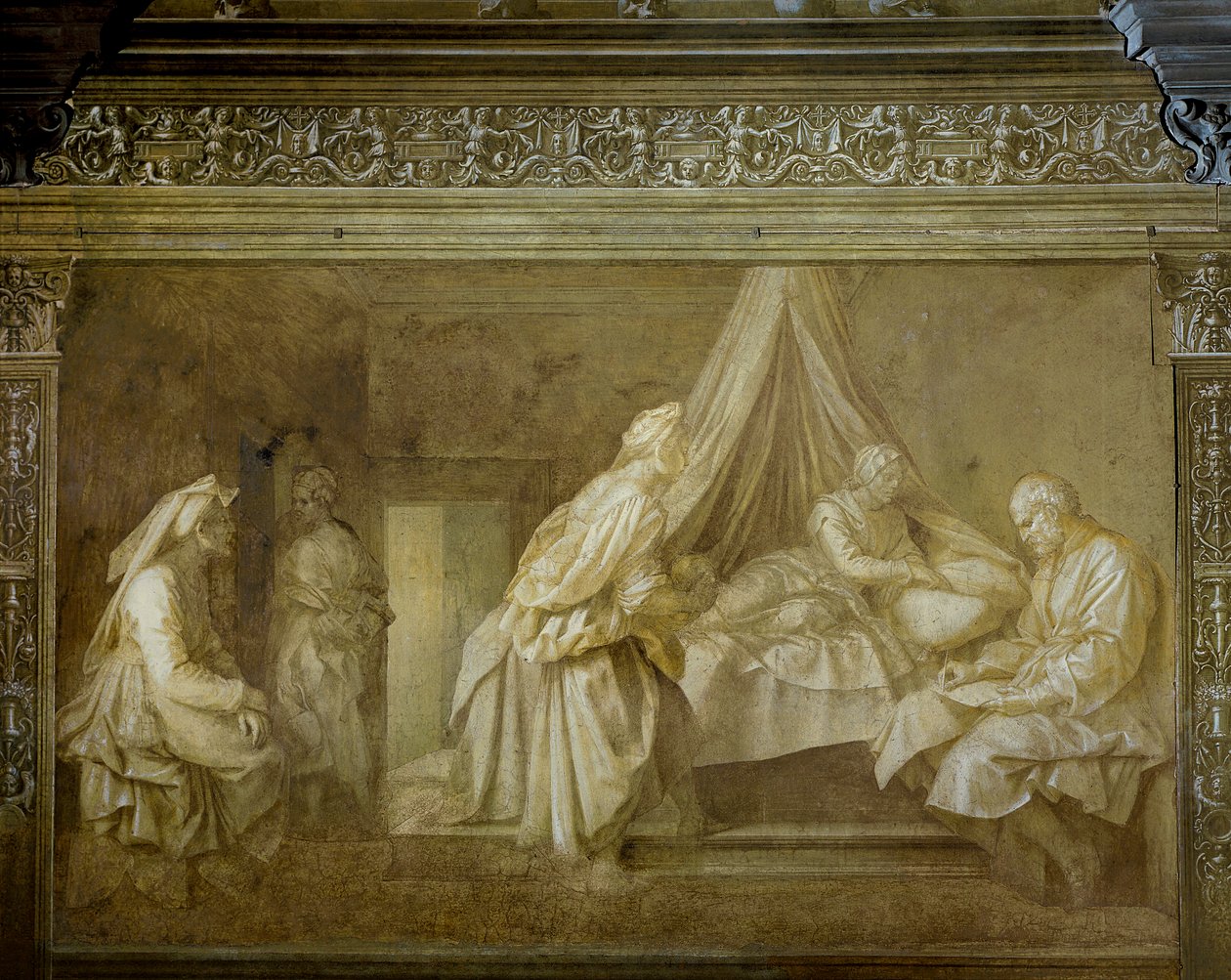 Verhalen van St. Jan (detail) door Andrea del Sarto
