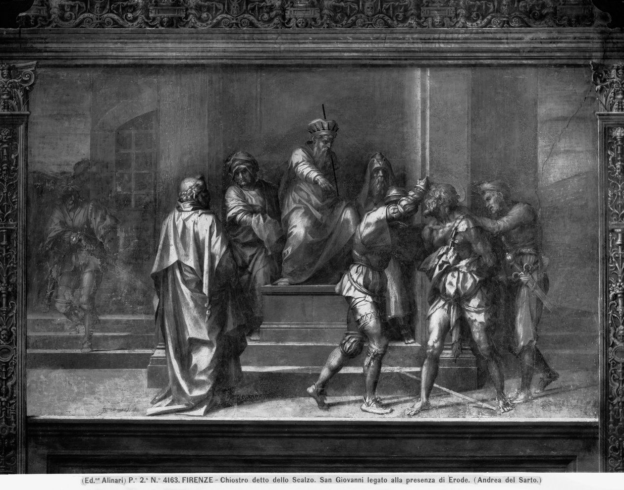 De Arrestatie van St. Johannes, ca. 1520 (fresco) door Andrea del Sarto