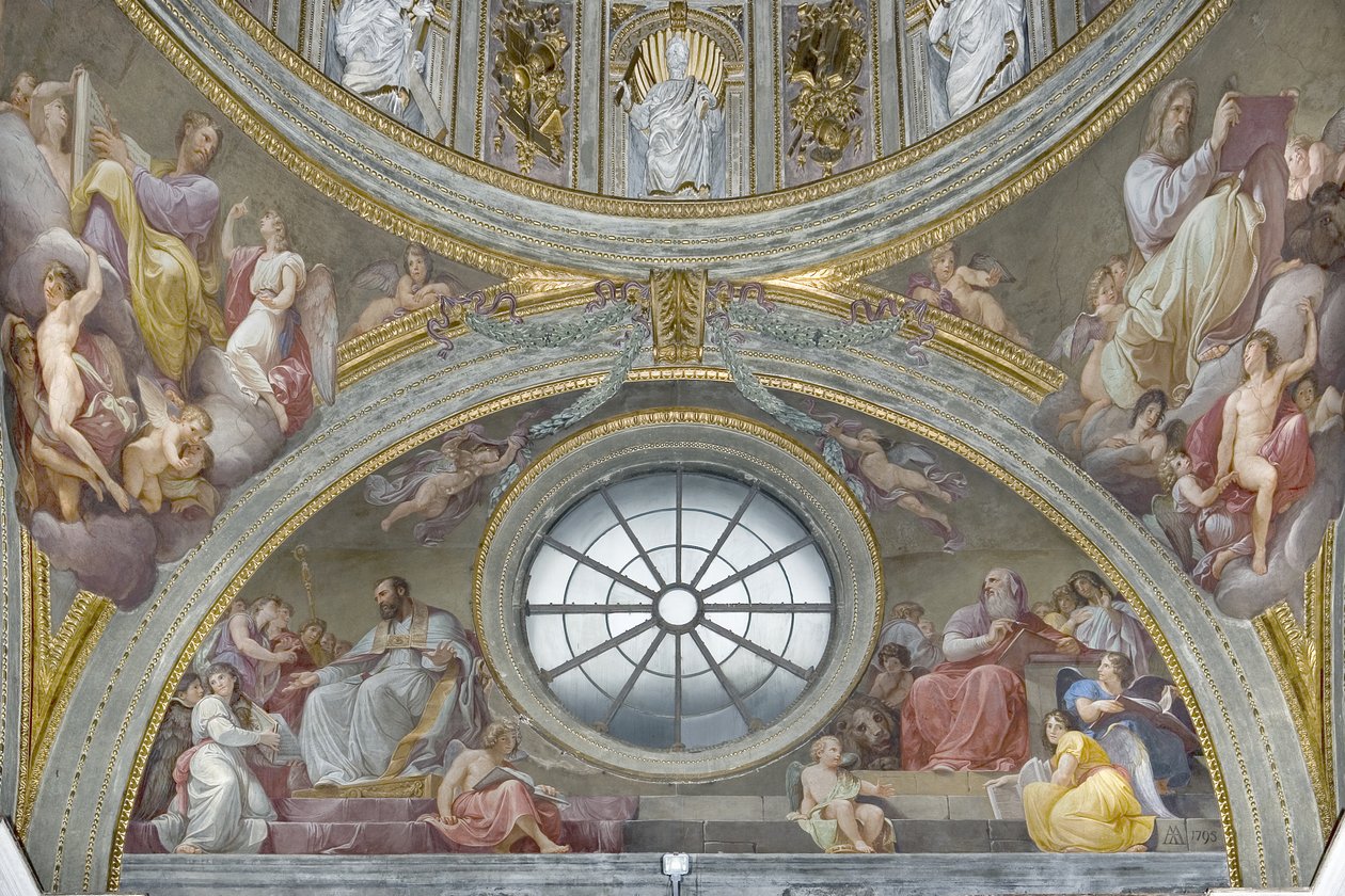 Sint Augustinus en Sint Hiëronymus, 1792-95 door Andrea the Elder Appiani