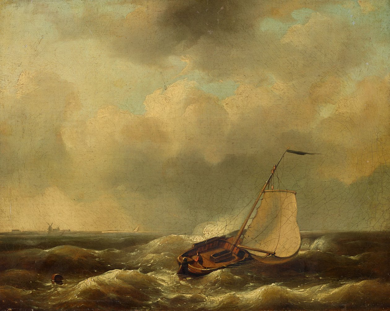 Zeegezicht door Andreas Achenbach