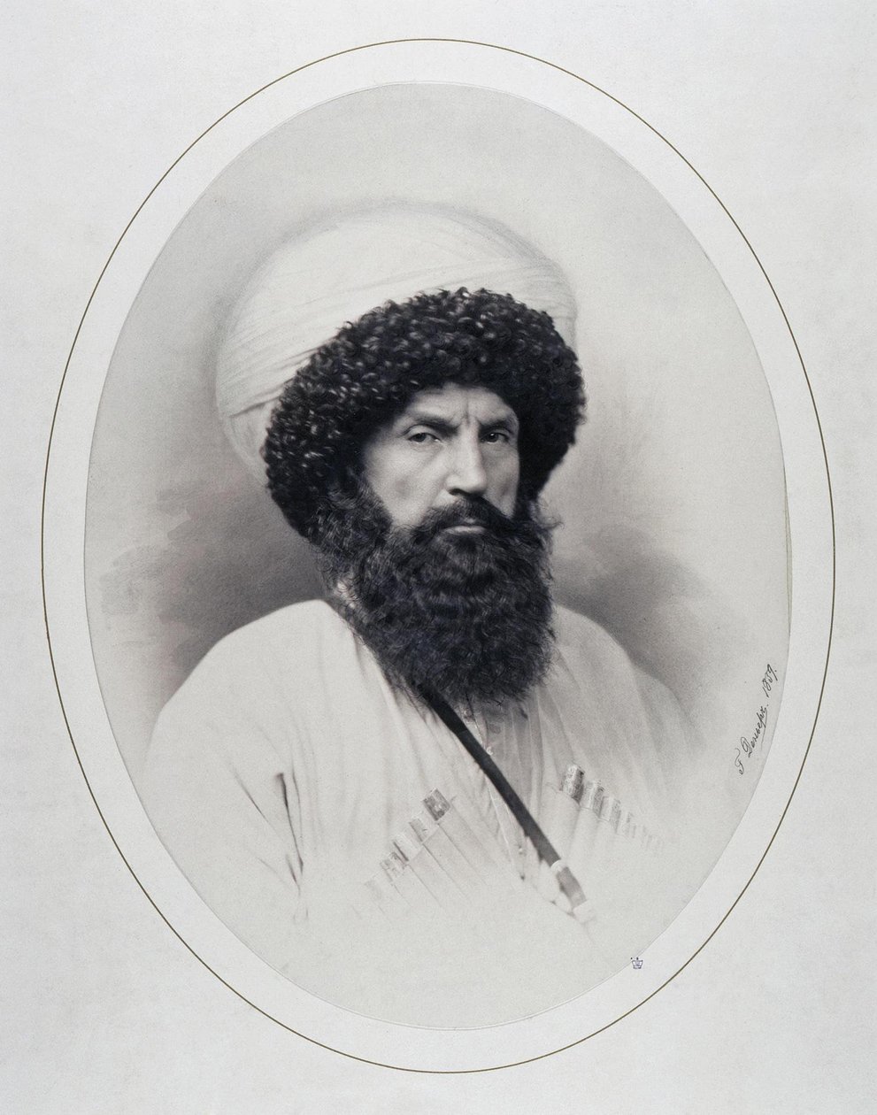 Portret van de Imam Shamil door Andrei Deniere