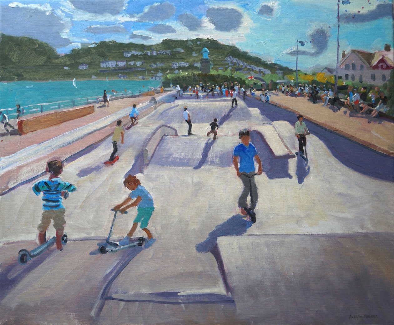 Skateboarders, Teignmouth, 2012 door Andrew Macara
