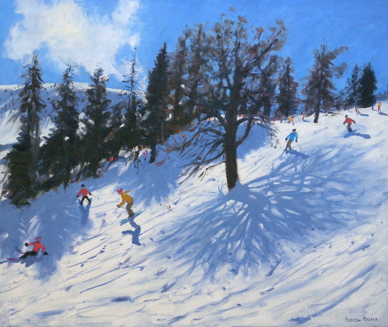 Voorjaarsskiërs, Verbier, 2010 door Andrew Macara