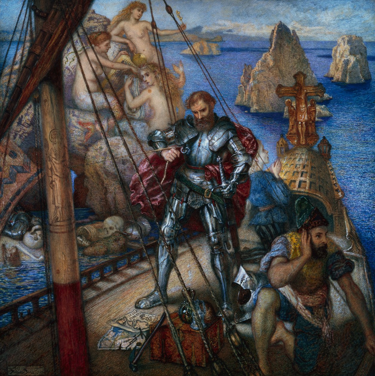Odysseus en de Sirenen door Andrew Benjamin Donaldson