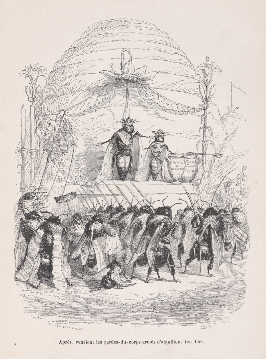 Daarna kwamen de bewakers gewapend met verschrikkelijke steken uit Scènes uit de P..., ca. 1837-47 door Andrew Best Leloir