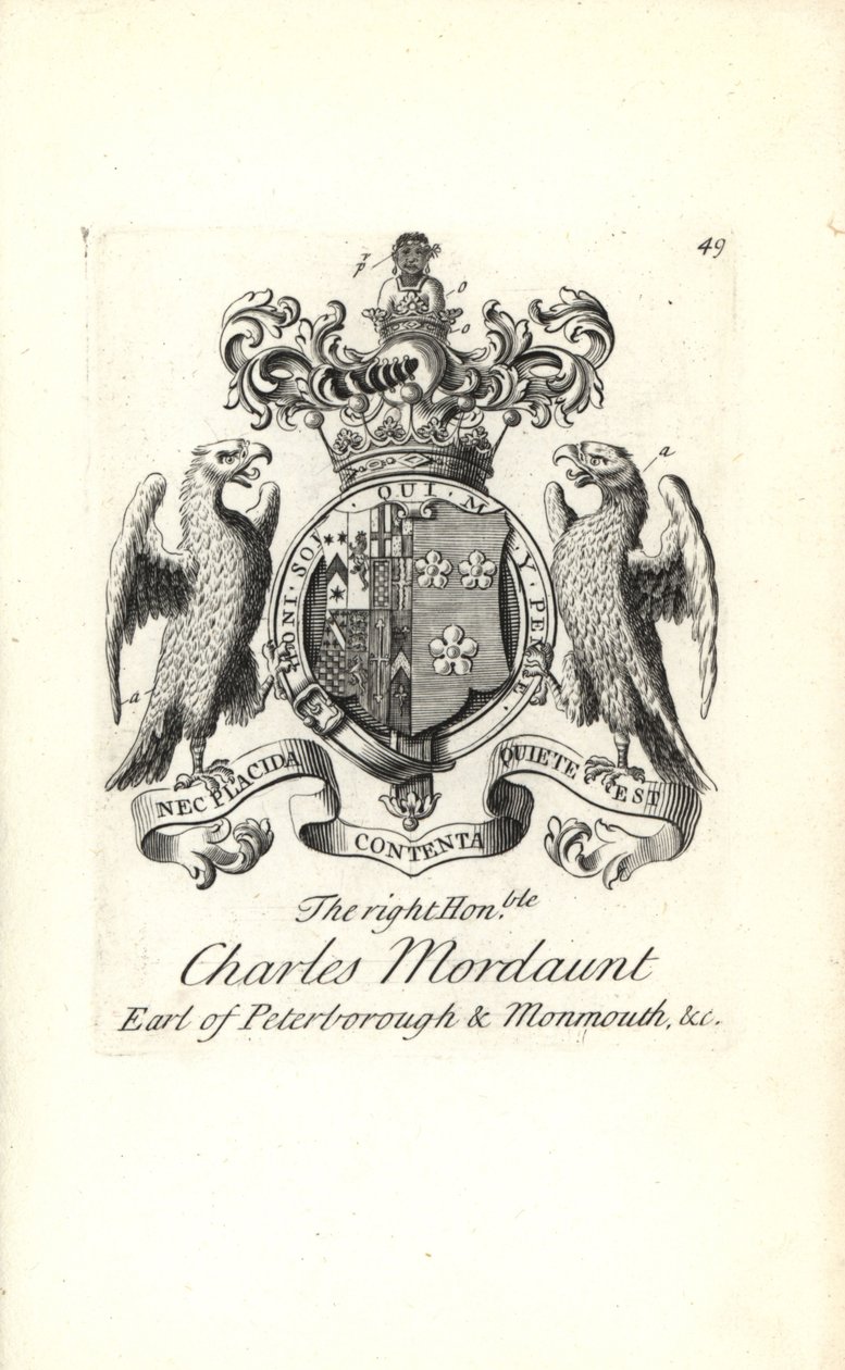 Wapen en wapenrusting van de zeer eerbiedwaardige Charles Mordaunt, 3e graaf van Peterborough en 1e graaf van Monmouth door Andrew Johnston