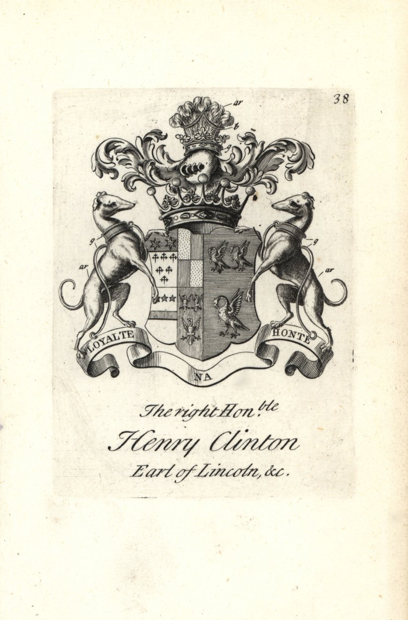 Wapen en wapenrusting van de zeer eerbiedwaardige Henry Clinton, 7e graaf van Lincoln door Andrew Johnston