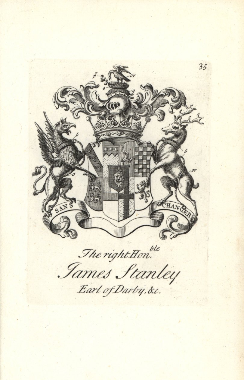 Wapen en wapenrusting van de zeer edele James Stanley door Andrew Johnston