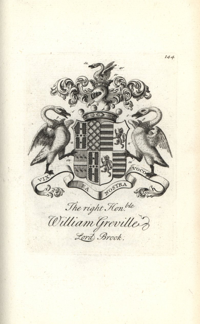 Wapen en wapenrusting van de zeer eerbiedwaardige William Greville, 7e Baron Brooke door Andrew Johnston