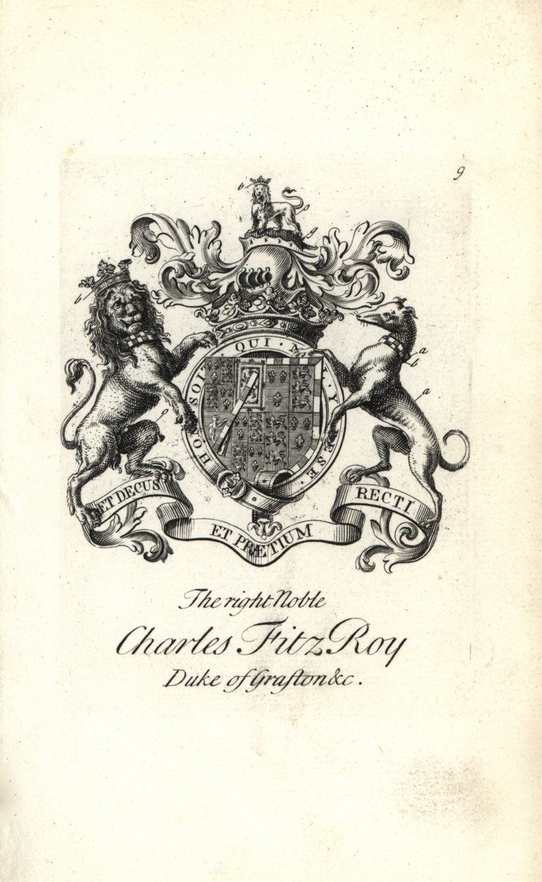 Wapen en wapenrusting van de zeer edele Charles FitzRoy, 2e hertog van Grafton door Andrew Johnston