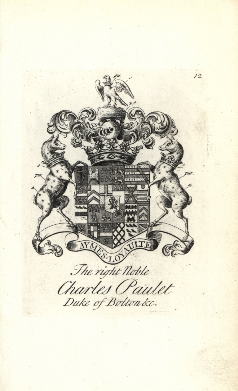 Wapen en wapenrusting van de zeer nobele Charles Powlett, 3e Hertog van Bolton door Andrew Johnston