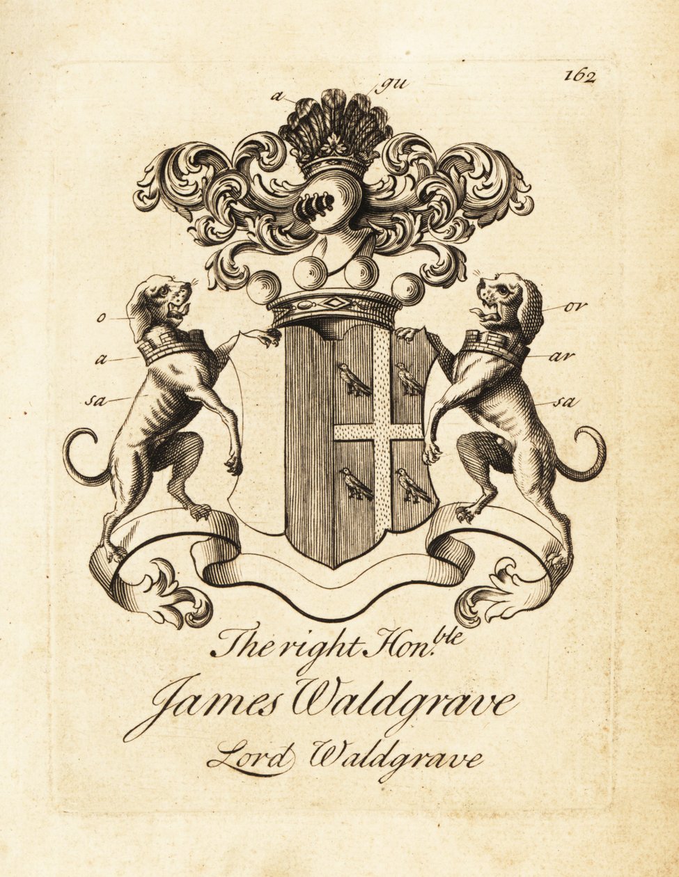 Wapen van de Zeer Eerwaarde James Waldgrave, Lord Waldgrave door Andrew Johnston