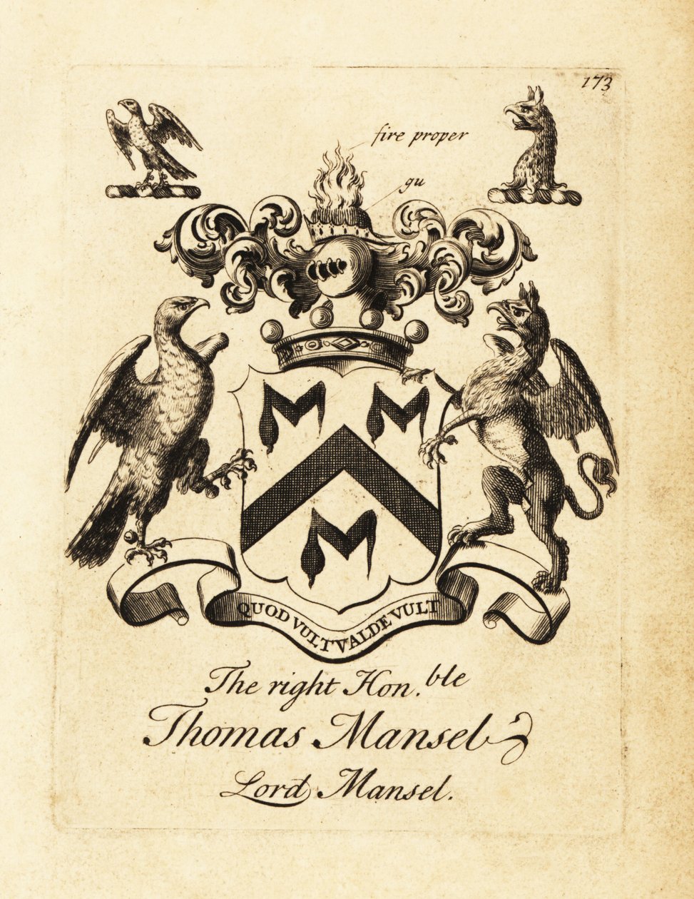 Wapen van de Hooggeachte Thomas Mansel, Lord Mansel door Andrew Johnston
