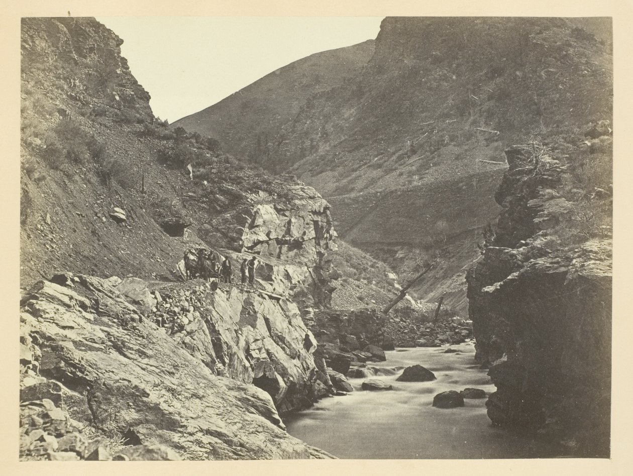 Duivelspoort, (van onderaf) Weber Canon, Wasatch Mountain door Andrew Joseph Russell