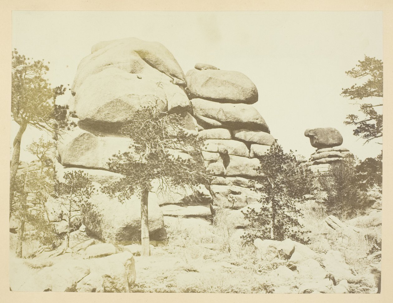 Granietrots, Buford Station, Laramie-gebergte door Andrew Joseph Russell