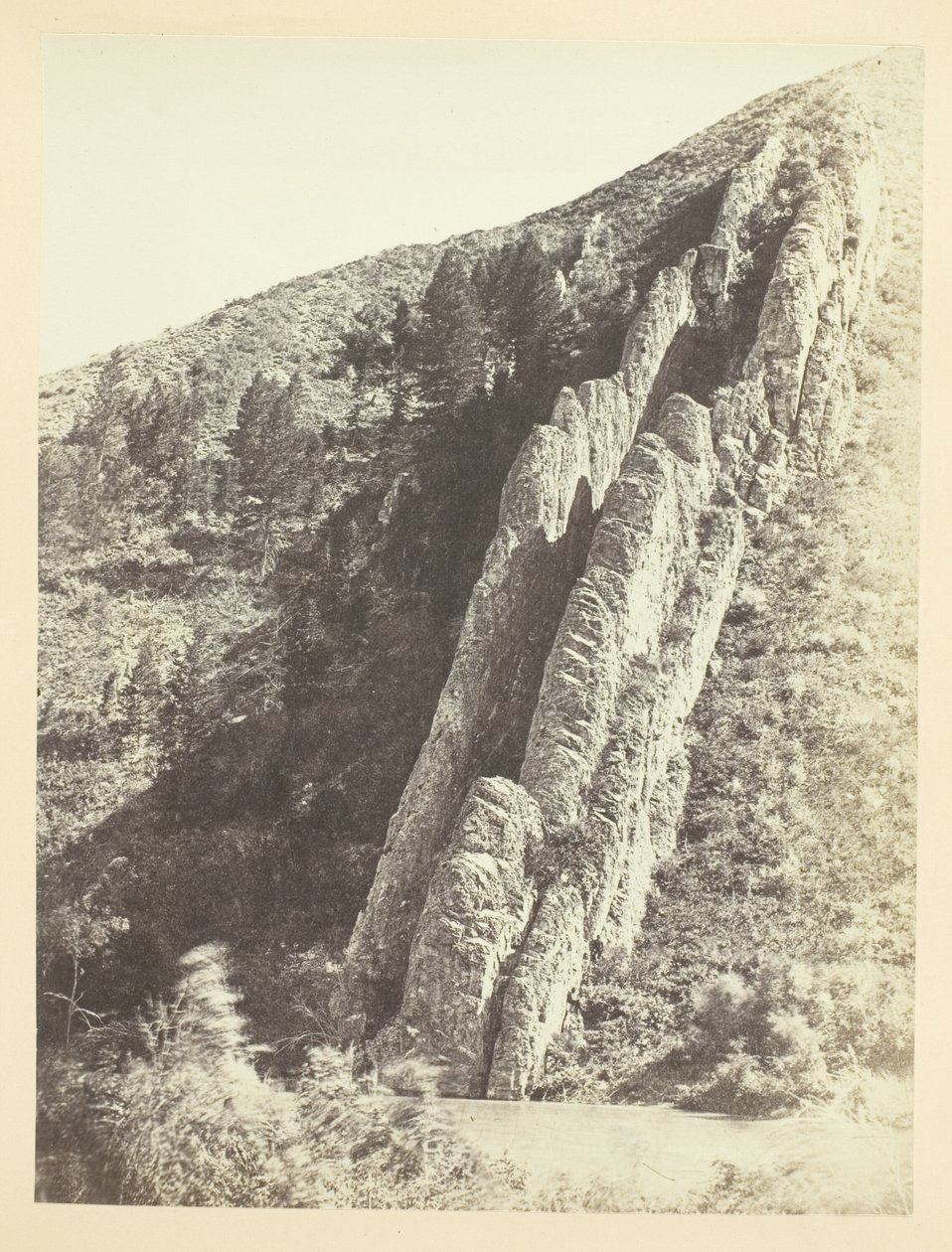 Gekartelde rotsen of Duivelsglijbaan, (bijna uitzicht)-Weber Canon, Utah door Andrew Joseph Russell