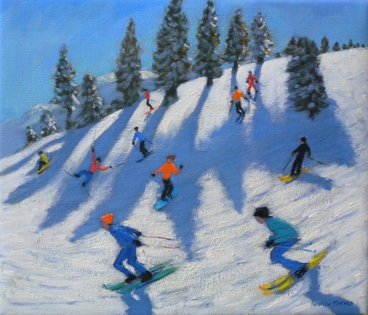 Skiërs, Lofer, 2010 door Andrew Macara