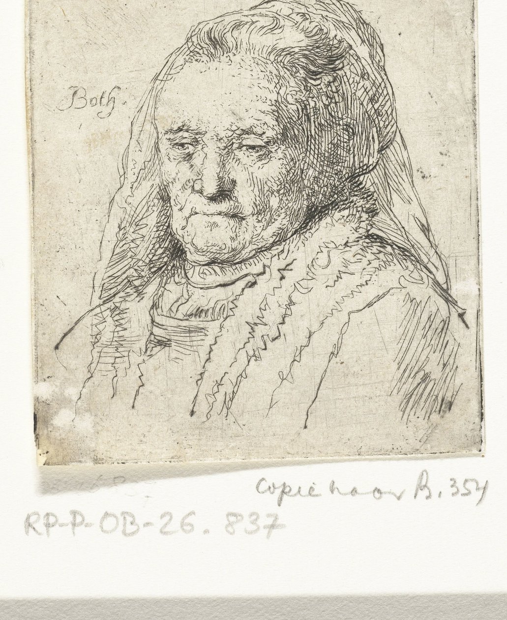 Portretbuste van de moeder van Rembrandt door Andries Both