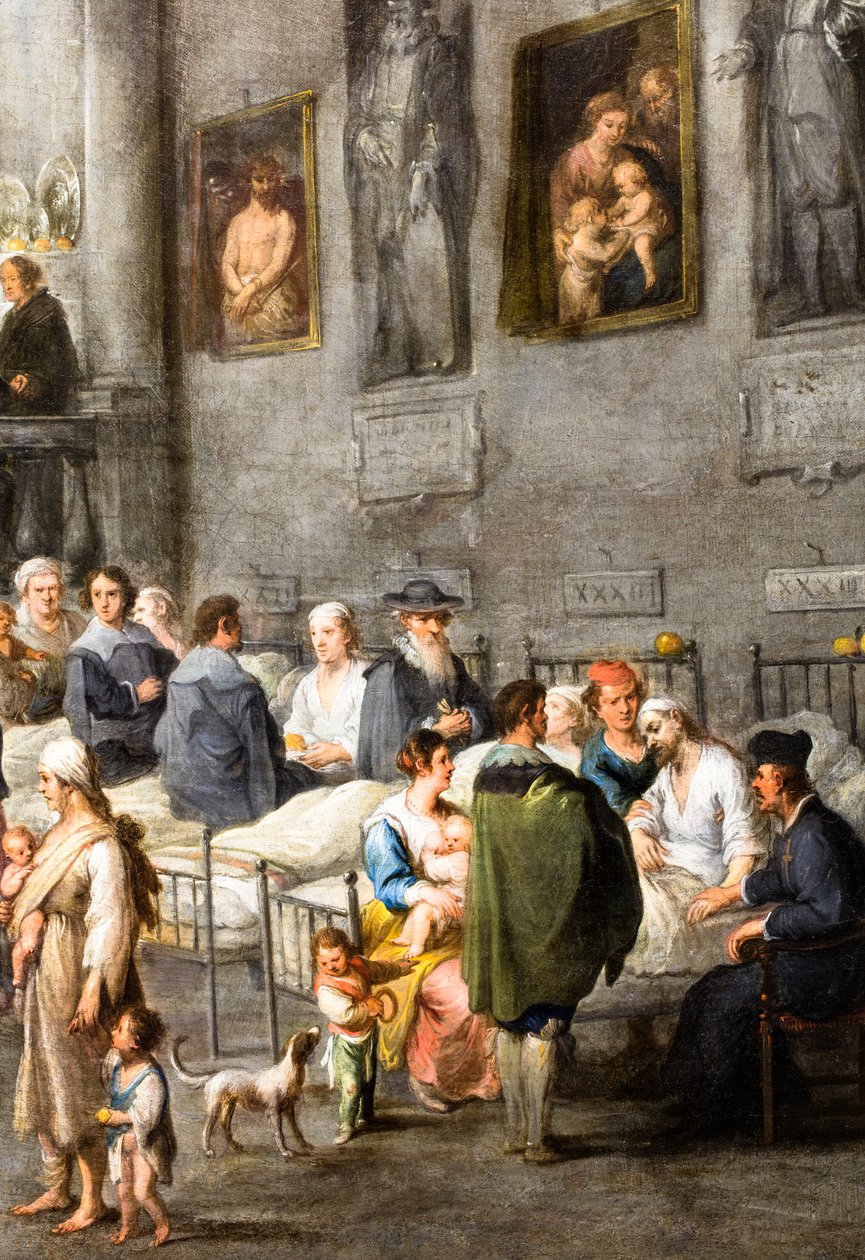 Bijstaan van zieken, rond 1640 (olieverf op doek) door Andries van & Wael Cornelis de (1592 1667) Eertvelt