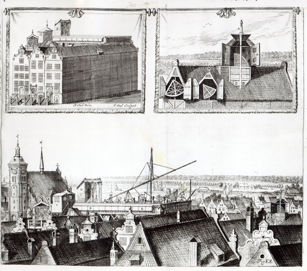 Het Sternenburg-observatorium, illustratie uit 