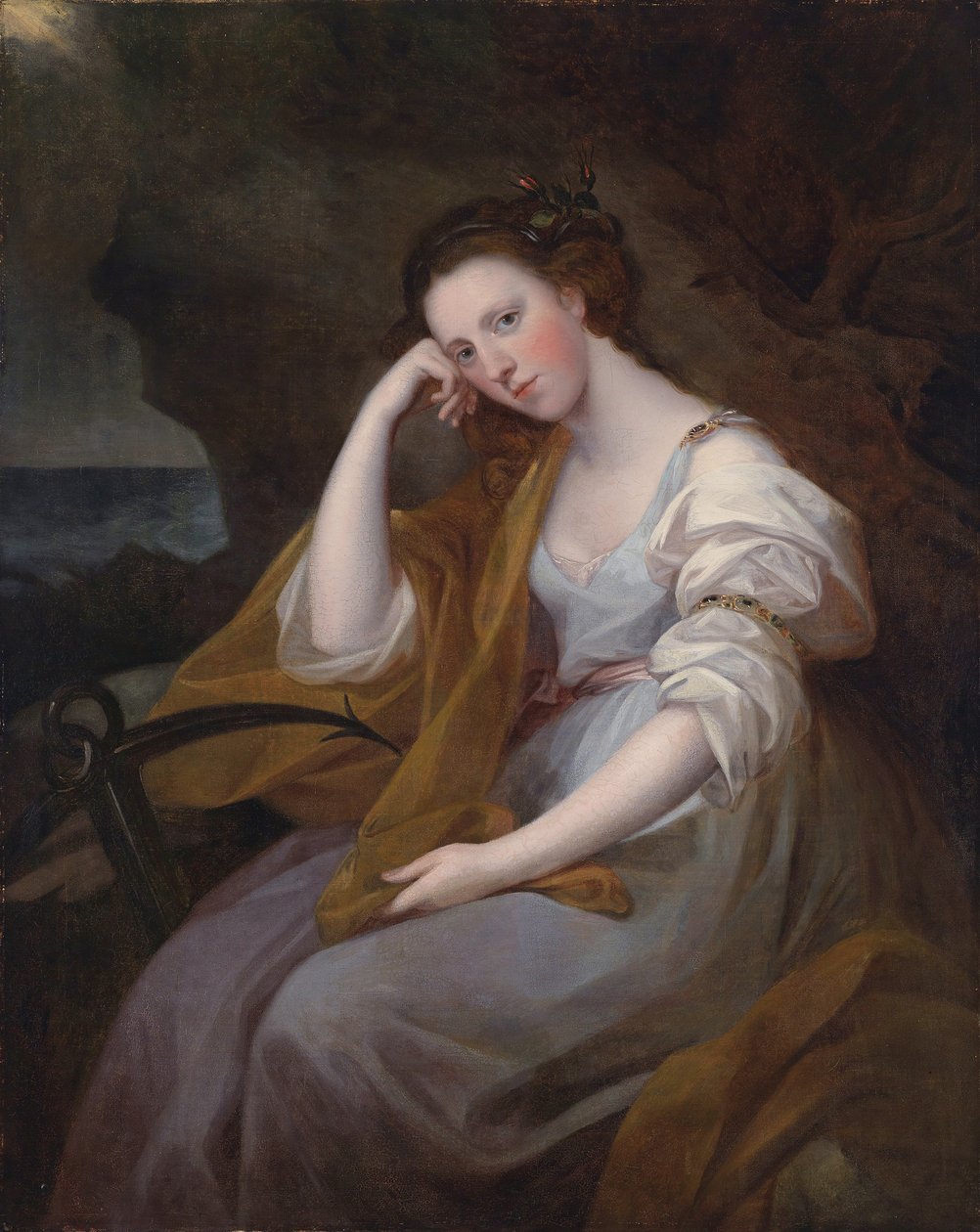 Portret van Lady Louisa Leveson Gower als Spes (Godin van de Hoop) door Angelica Kauffmann