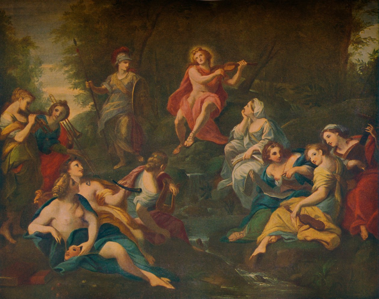 Apollo en de Muzen, 1772 door Angelica Kauffmann