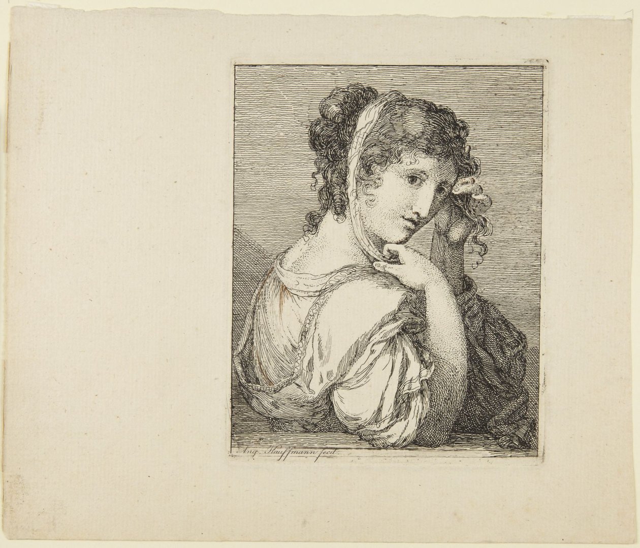 Portret van een meisje door Angelica Kauffmann