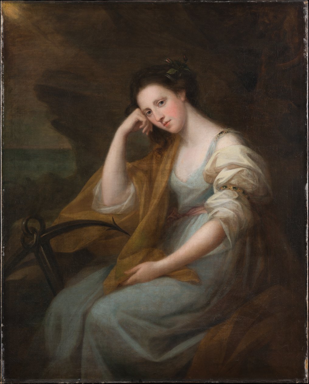Portret van Lady Louisa Leveson-Gower (1749/50-1827), later barones Macdonald, als Spes door Angelica Kauffmann