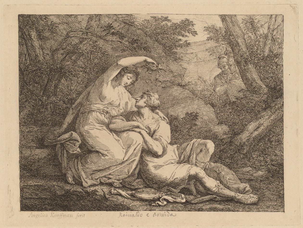 Rinaldo en Armida door Angelica Kauffmann