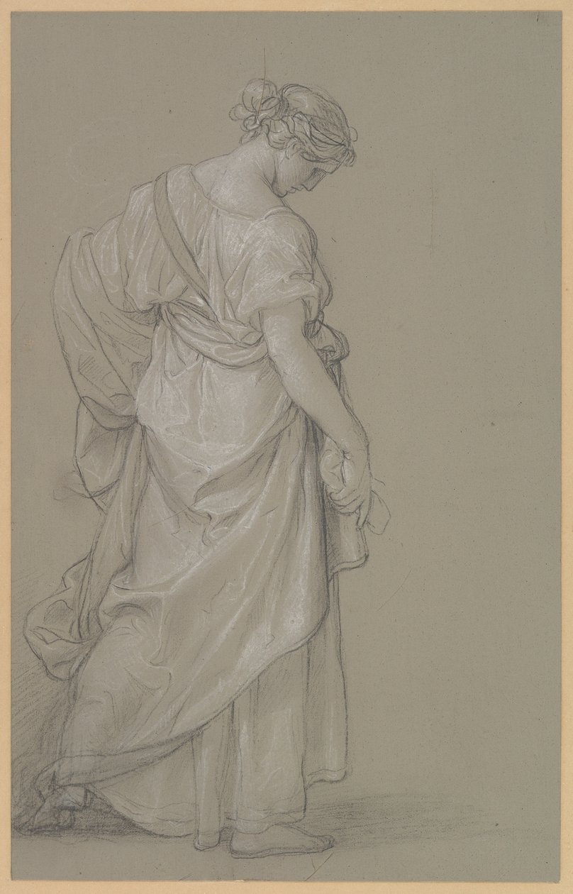 Studie van een staande vrouw door Angelica Kauffmann