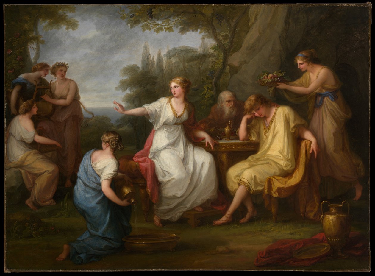 Het verdriet van Telemachus door Angelica Kauffmann