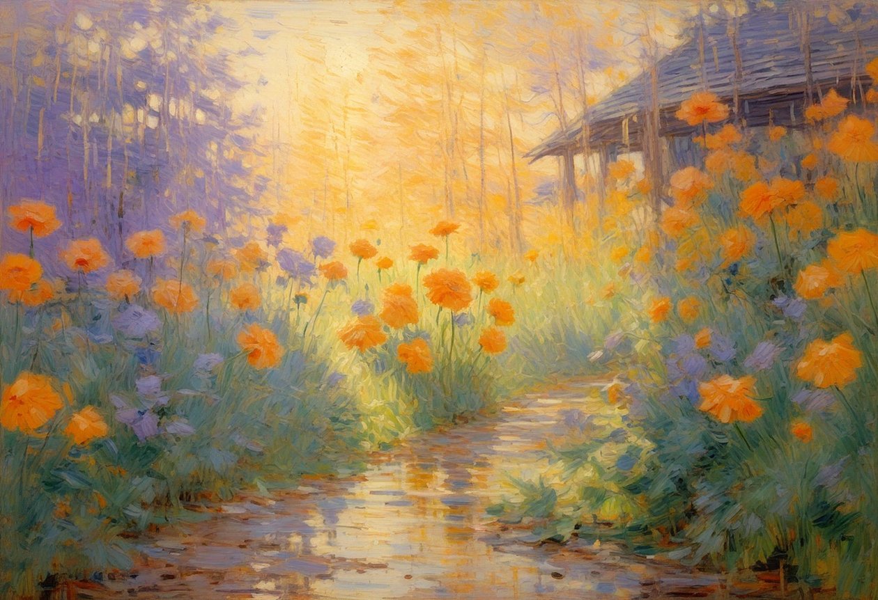 Bloemen 109, ca 2025 (olieverf op doek) door Angelita Hawke
