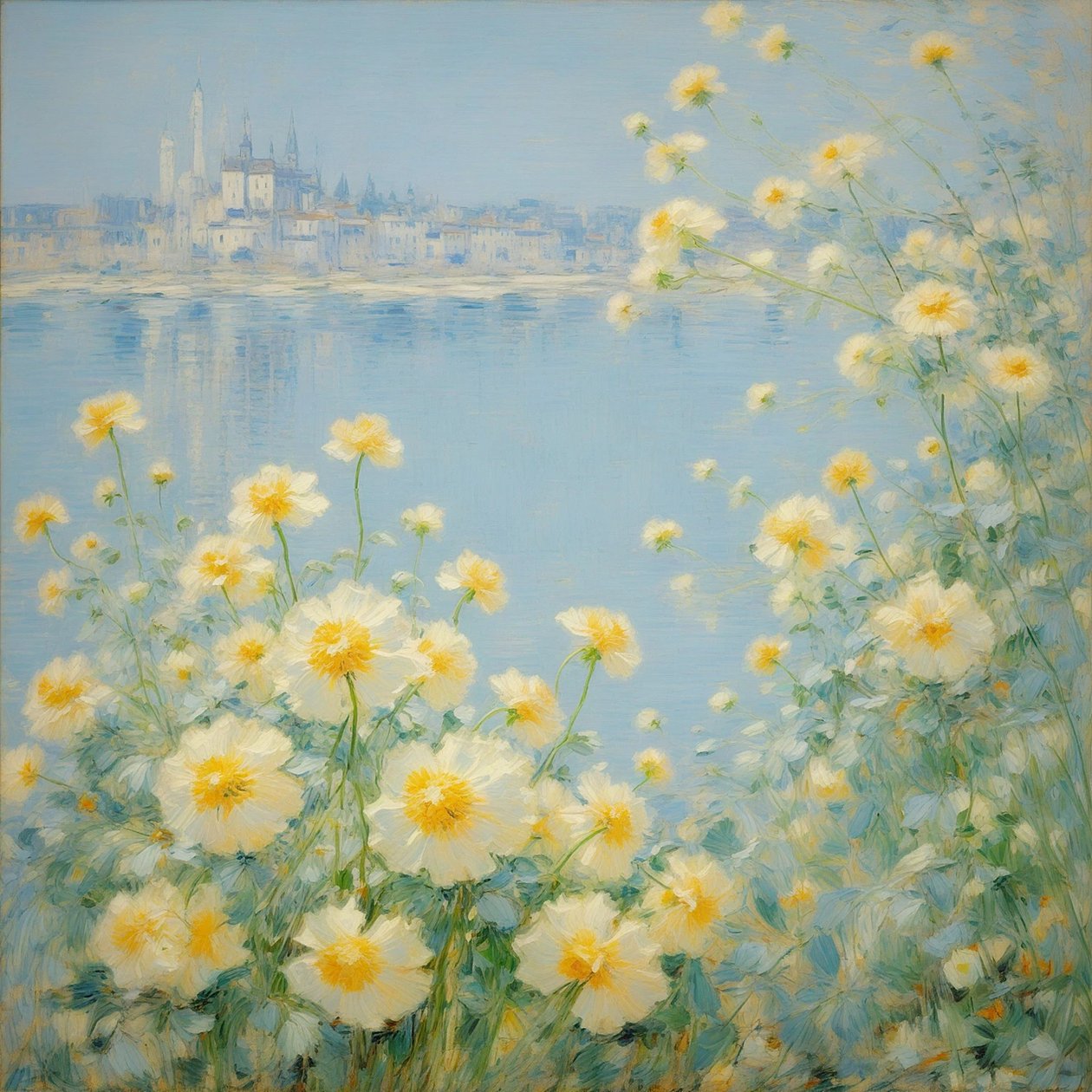 Bloemen 21, ca 2021 (olieverf op doek) door Angelita Hawke