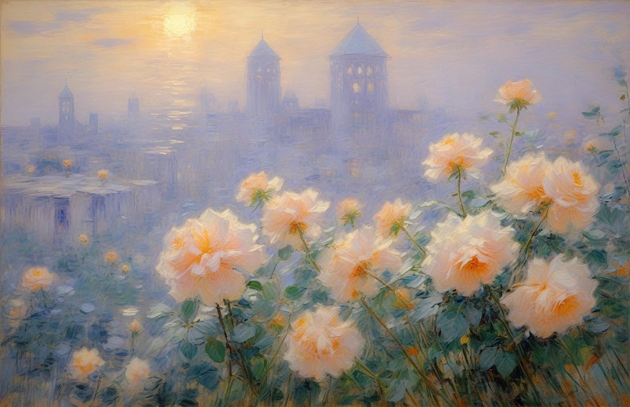 Bloemen 25, ca 2021 (olieverf op doek) door Angelita Hawke