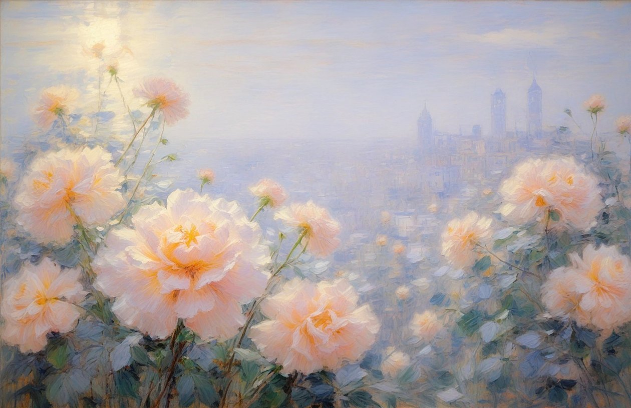 Bloemen 26, ca 2021 (olieverf op doek) door Angelita Hawke