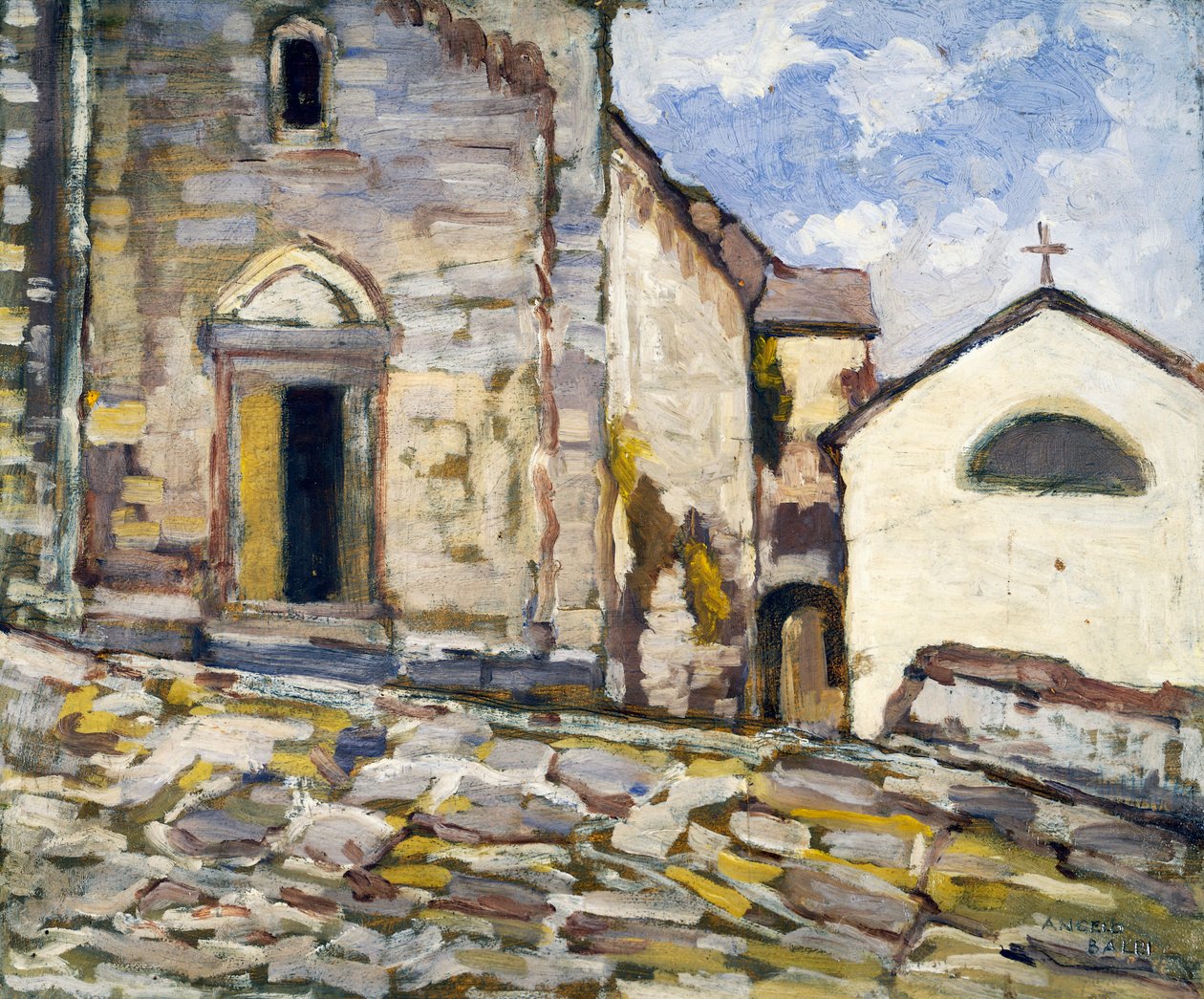 Gevel van een kerk door Angelo Balbi