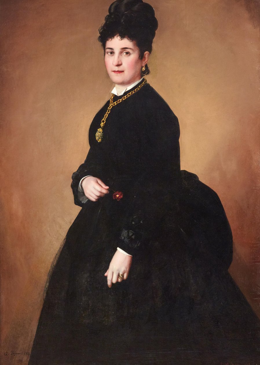 Portret van een dame door Angelo Inganni