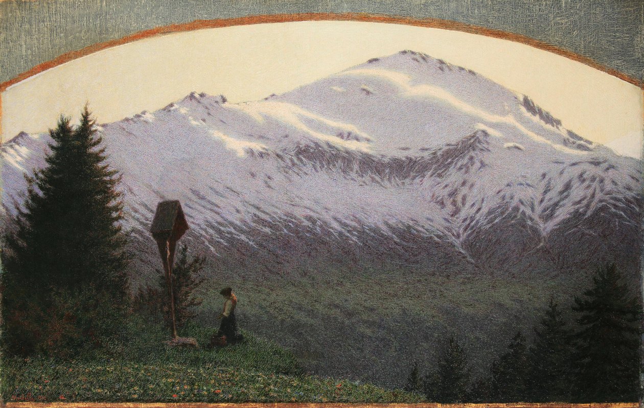 Ave Maria della sera door Angelo Morbelli
