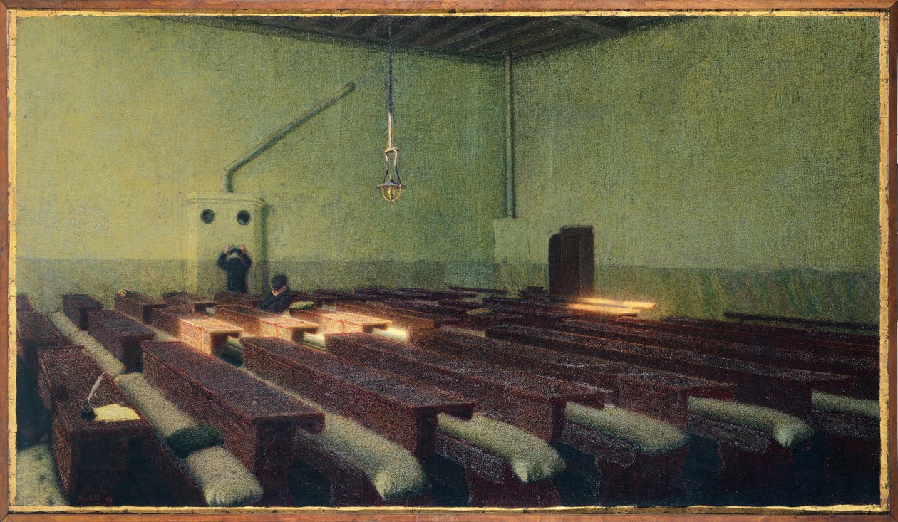 Kerstmis in Pio Albergo Trivulzio door Angelo Morbelli (1854-1919) door Angelo Morbelli