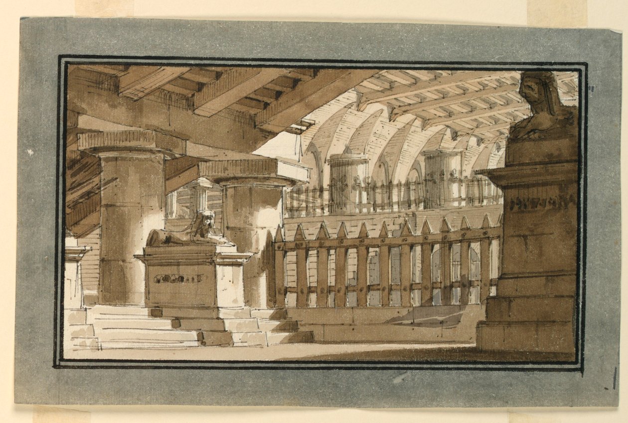 Decorontwerp, Egyptische Gevangenis door Angelo Toselli