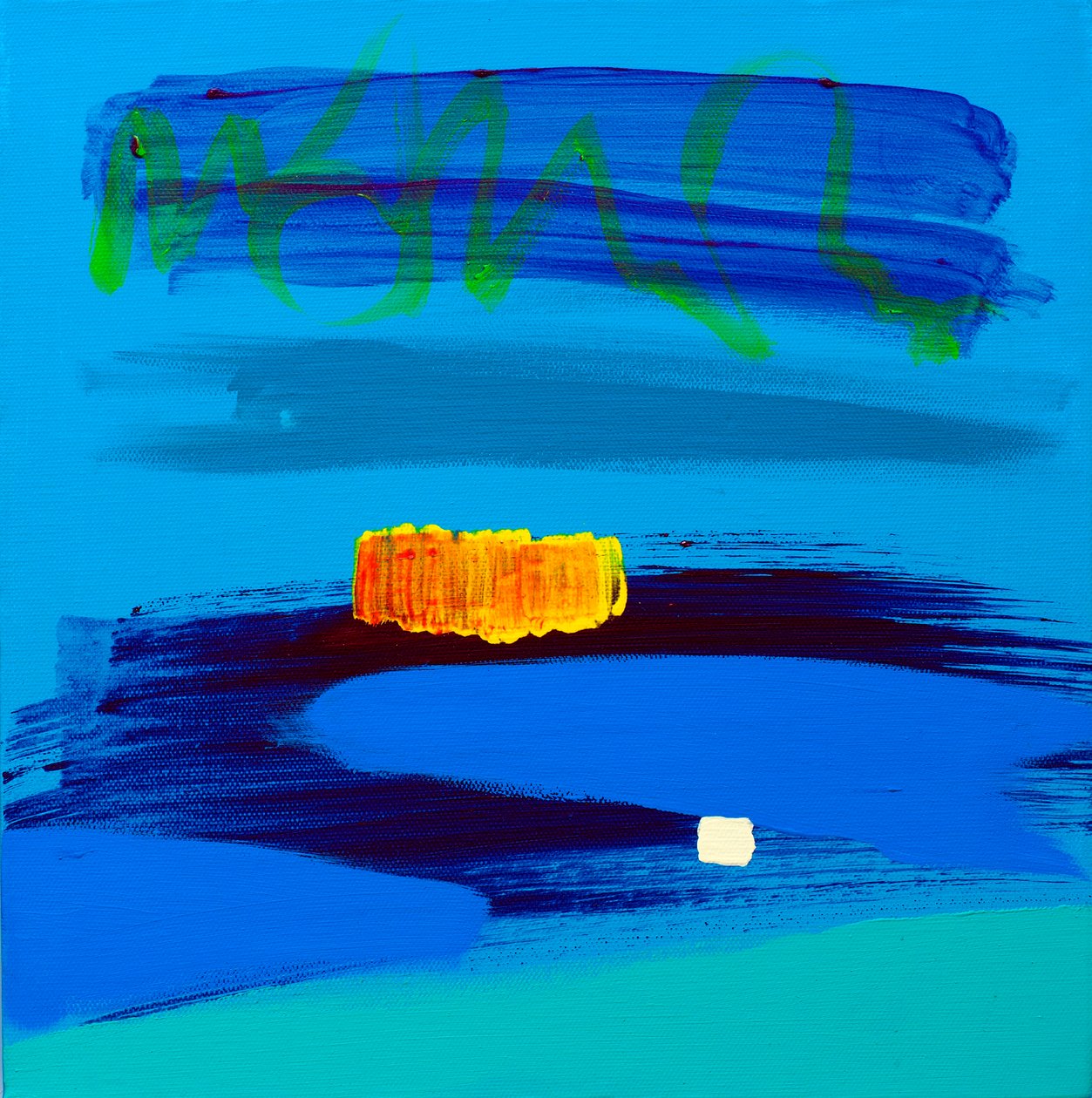 Oranje en Middernacht Blauw door Angie Kenber