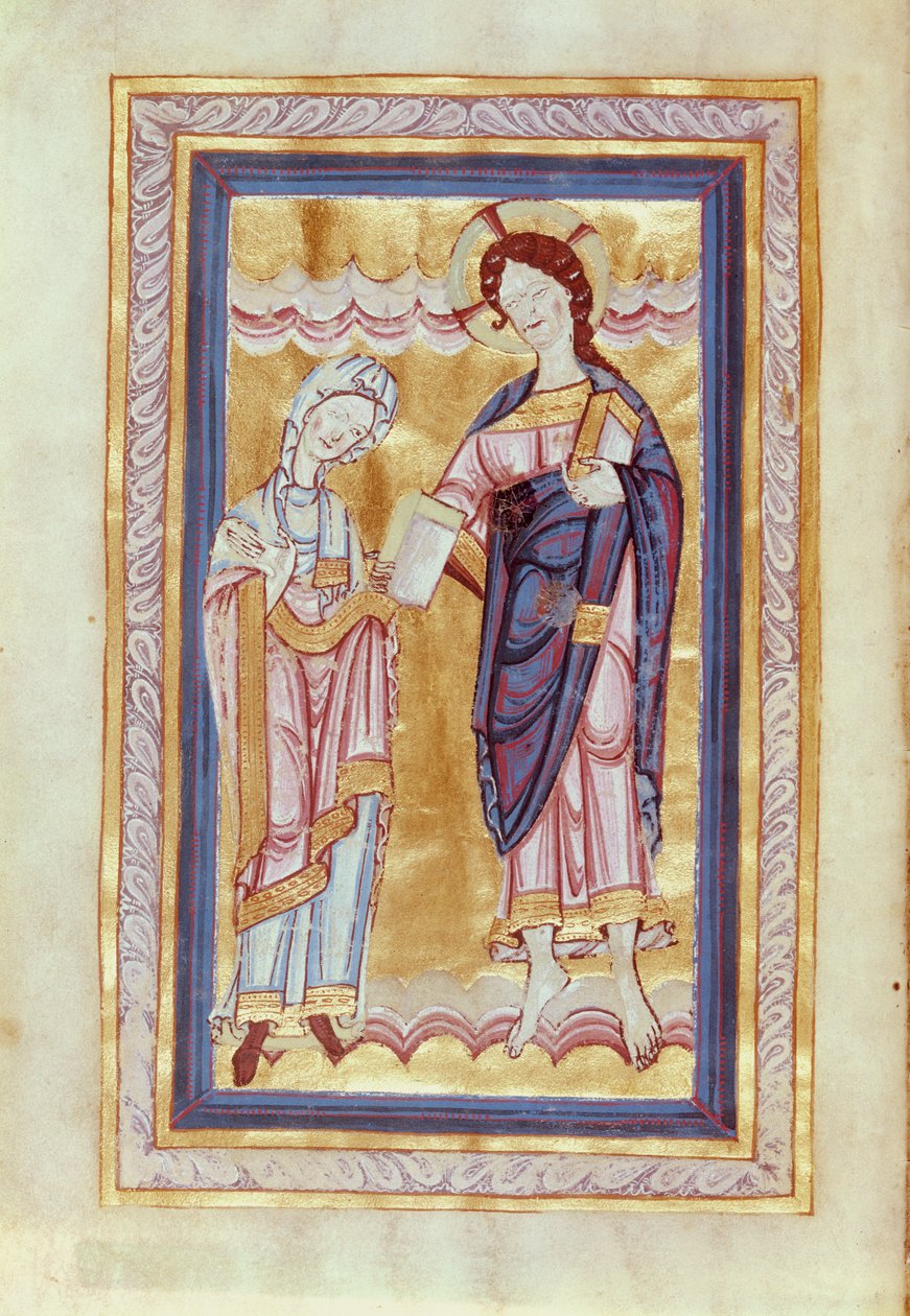 Aa 21 fol.2v Dedication of the book to Christ, from the Gospel of Countess Judith door Anglo Saxon