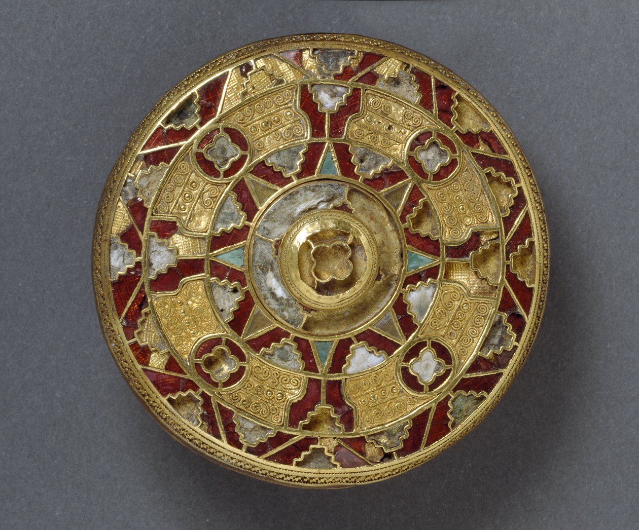 Juweel schijfbroche, uit Sarre, Kent, Angelsaksisch door Anglo Saxon