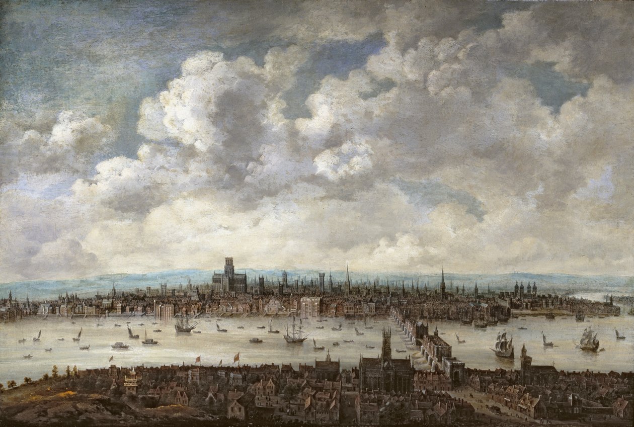 Uitzicht op Londen vanuit Southwark door Anglo Dutch School